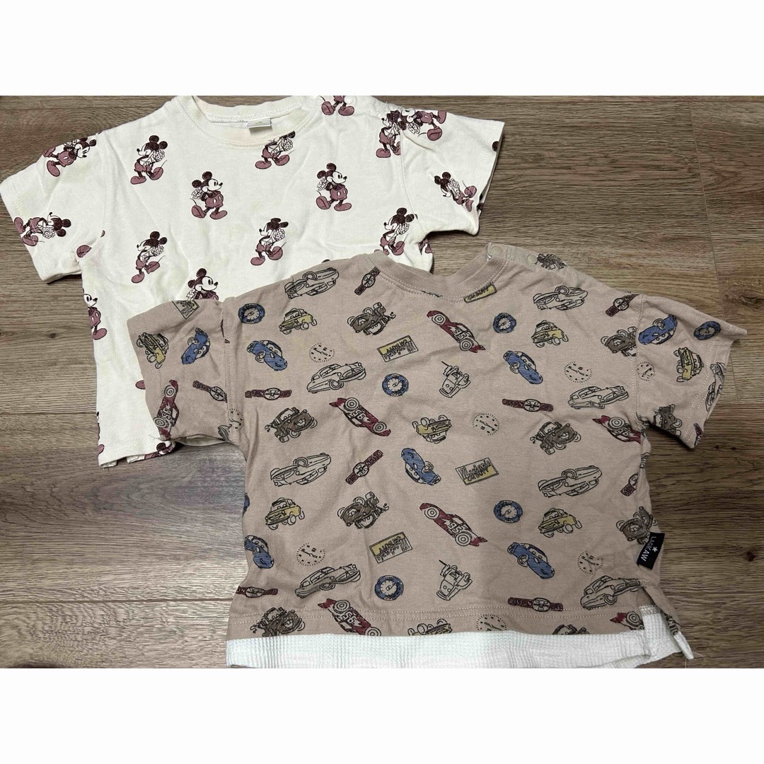 ミッキー　Disney トップス　Tシャツ　90 男の子　セット　カーズ キッズ/ベビー/マタニティのキッズ服男の子用(90cm~)(Tシャツ/カットソー)の商品写真