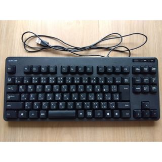 エレコム(ELECOM)の【美品】有線キーボード　ELECOM TK-FCM103XBK(PC周辺機器)