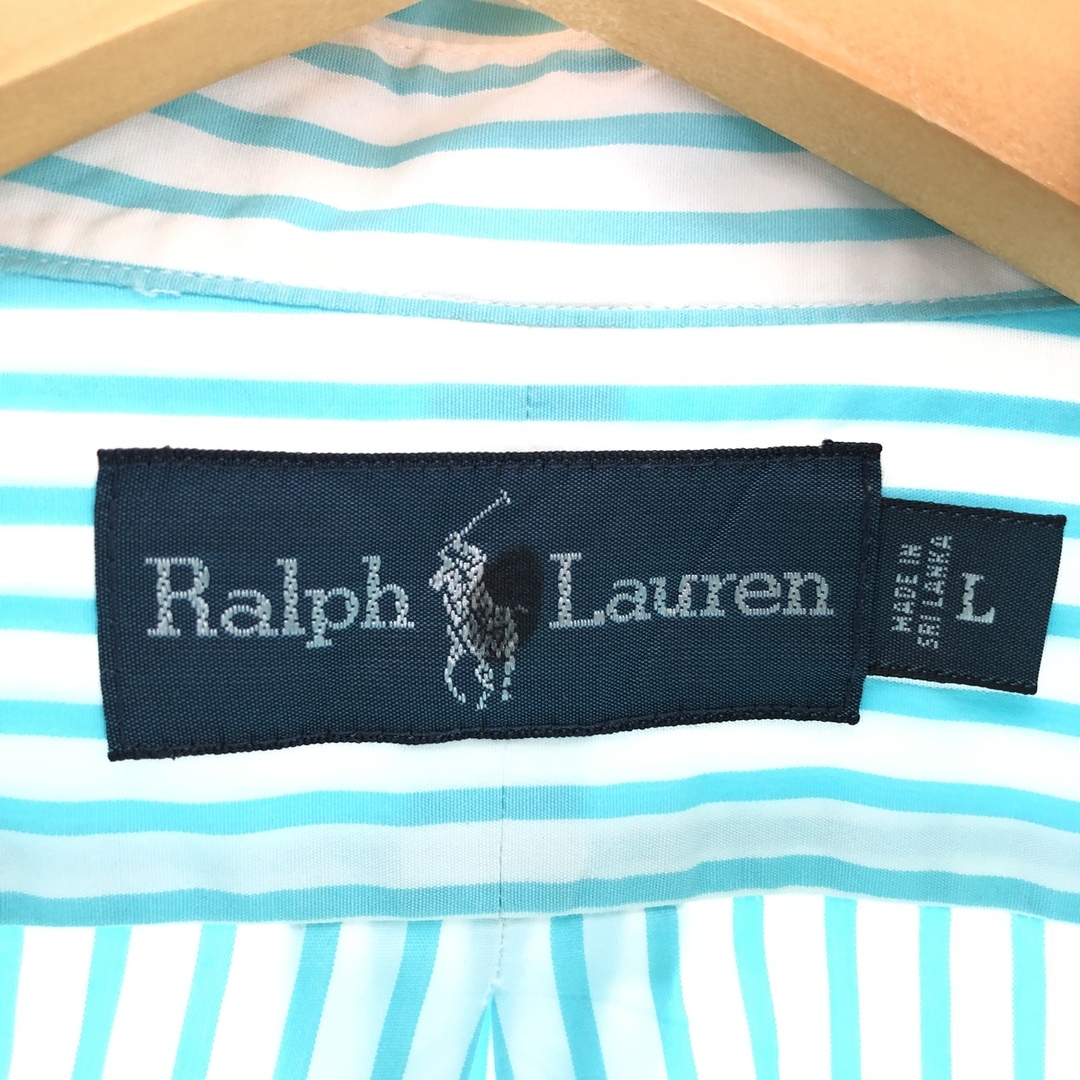 Ralph Lauren(ラルフローレン)の古着 ラルフローレン Ralph Lauren 長袖 ボタンダウンストライプシャツ メンズL /eaa441081 メンズのトップス(シャツ)の商品写真