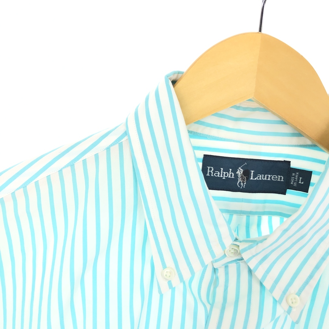 Ralph Lauren(ラルフローレン)の古着 ラルフローレン Ralph Lauren 長袖 ボタンダウンストライプシャツ メンズL /eaa441081 メンズのトップス(シャツ)の商品写真