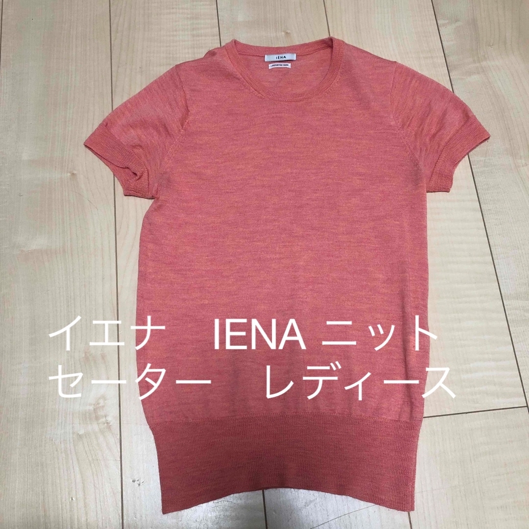 IENA(イエナ)のイエナ　IENA ニット　セーター　定番　クルーネック　半袖　ピンク　レディース レディースのトップス(ニット/セーター)の商品写真