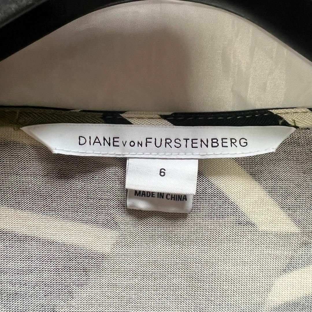 DIANE von FURSTENBERG(ダイアンフォンファステンバーグ)の【美品】DIANEvonFURSTENBERG ラップワンピース グリーン 6 レディースのワンピース(ひざ丈ワンピース)の商品写真