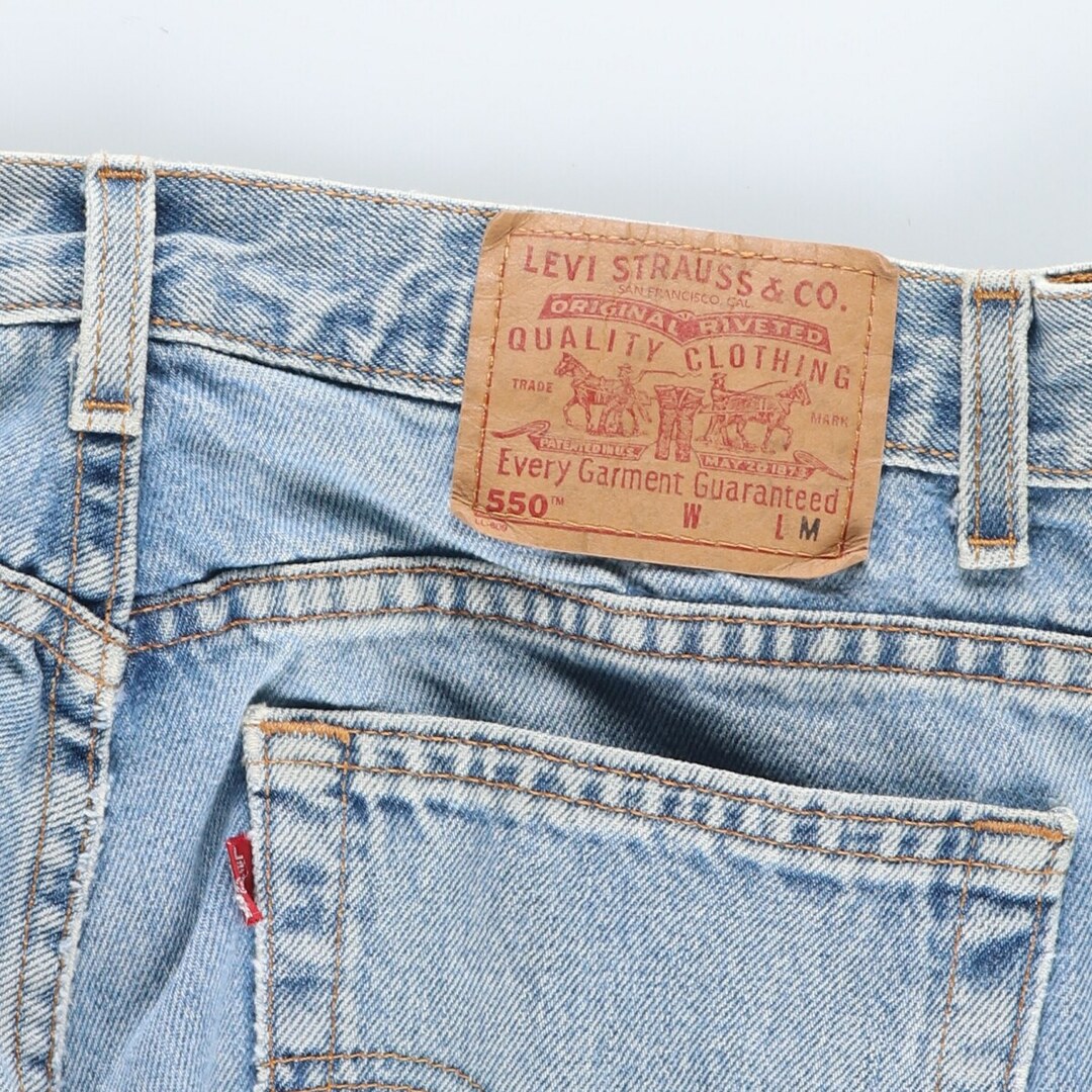 Levi's(リーバイス)の古着 00年代 リーバイス Levi's 550 RELAXED FIT TAPERED LEG テーパードデニムパンツ USA製 レディースXL(w33) /eaa421516 レディースのパンツ(デニム/ジーンズ)の商品写真