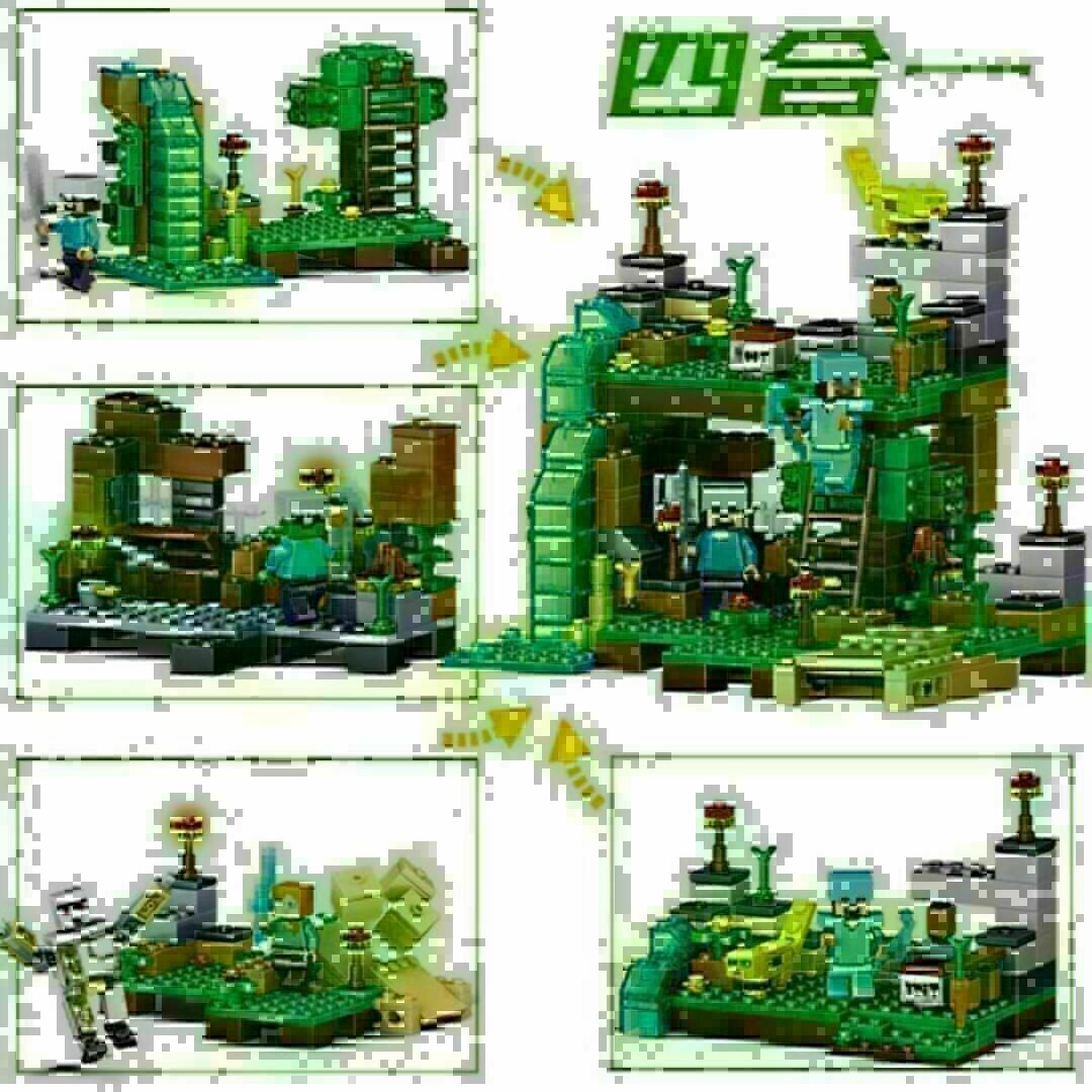マインクラフト マイクラ ブロック レゴ互換 レゴ 洞窟セット 4つの村 簡単 キッズ/ベビー/マタニティのおもちゃ(知育玩具)の商品写真