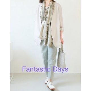 ファンタスティックデイズ(FANTASTIC DAYS)の美品！Fantastic Daysストレッチパンツ　グリーン size38(カジュアルパンツ)