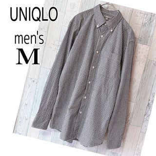 ユニクロ(UNIQLO)のユニクロ【美品】コットンシャツ　ボタンダウン　ギンガムチェック　Mサイズ　羽織り(シャツ)