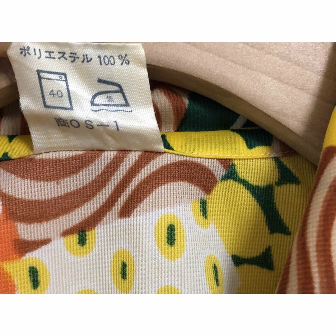 【最終値下げ】美品❗️レトロ　ワンピース  七分袖　日本製　80's  幾何学 レディースのワンピース(ひざ丈ワンピース)の商品写真