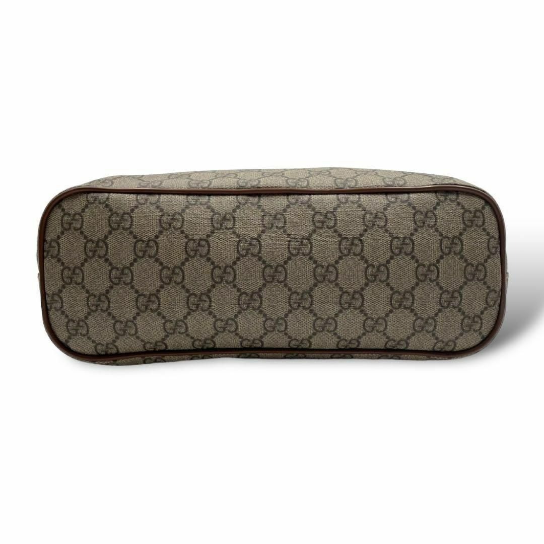 Gucci(グッチ)の美品 GUCCI 2way ハンドバッグ ショルダーバッグ GGスプリーム 茶 レディースのバッグ(ハンドバッグ)の商品写真