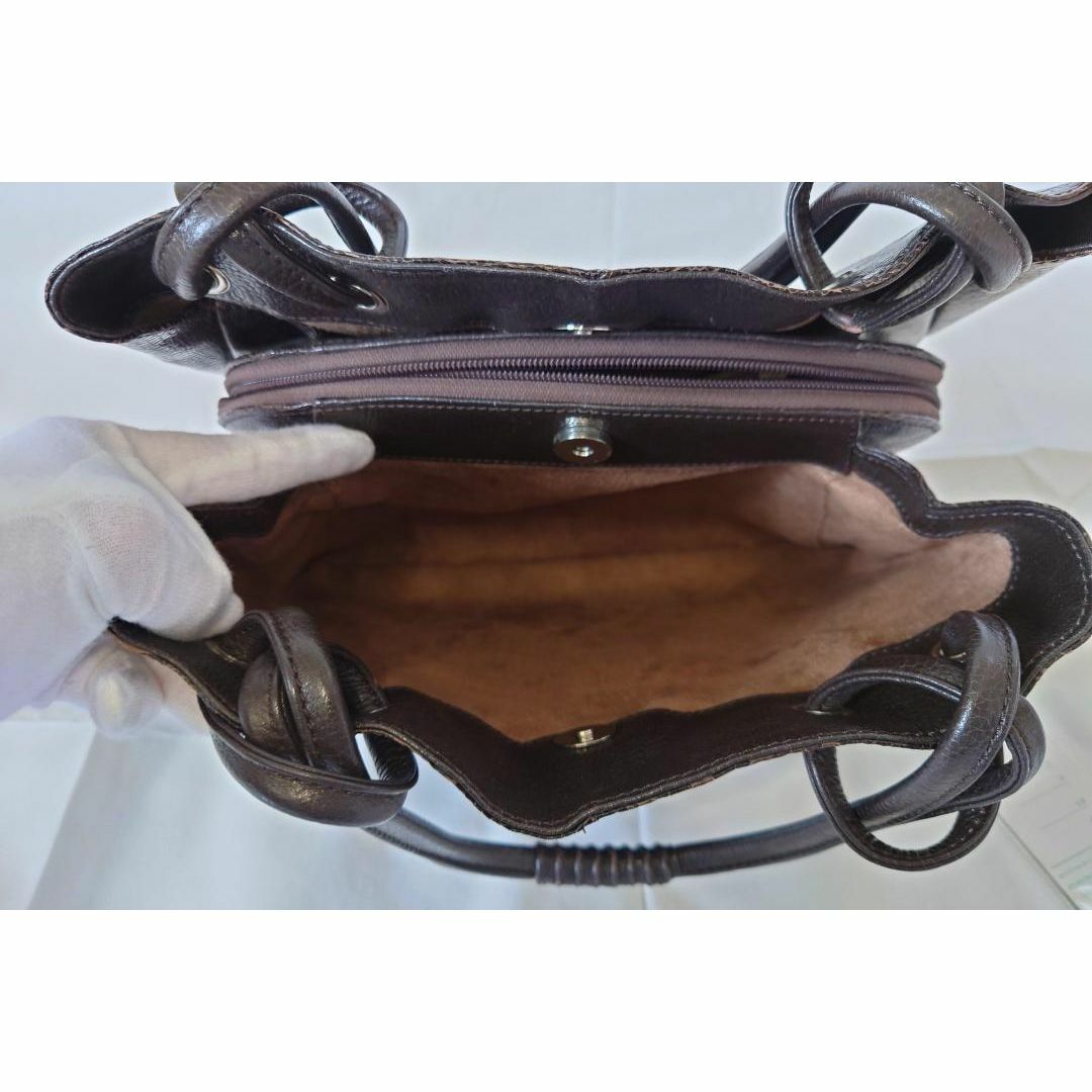 ヴィンテージオーストリッチ・ハンドバッグ レディースのバッグ(ハンドバッグ)の商品写真