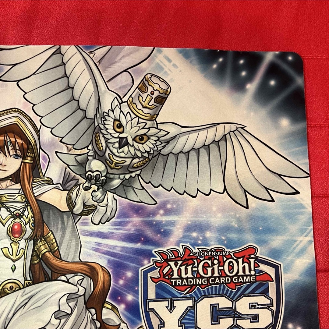 遊戯王(ユウギオウ)の【特価】遊戯王YCS 2014 ライトロードセイントミネルバ　プレイマット エンタメ/ホビーのトレーディングカード(カードサプライ/アクセサリ)の商品写真