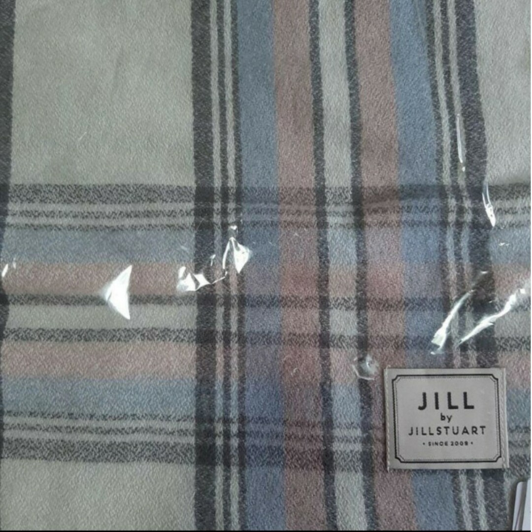 JILL by JILLSTUART(ジルバイジルスチュアート)の【新品】ジルバイジルスチュアート チェックストール ホワイト レディースのファッション小物(ストール/パシュミナ)の商品写真