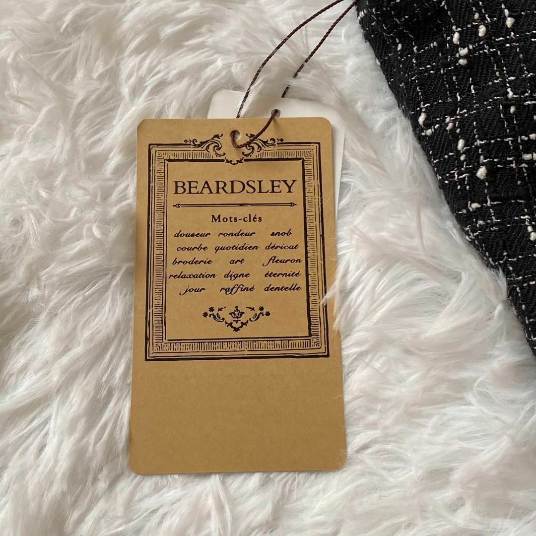 BEARDSLEY(ビアズリー)のBEARDSLEY　ツイード　フレア　ワンピース　ブラック　Sサイズ　ビアズリー レディースのワンピース(ロングワンピース/マキシワンピース)の商品写真