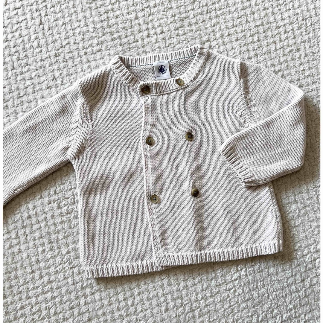 PETIT BATEAU(プチバトー)の【プチバトー】　カーディガン　18m/81cm キッズ/ベビー/マタニティのベビー服(~85cm)(カーディガン/ボレロ)の商品写真