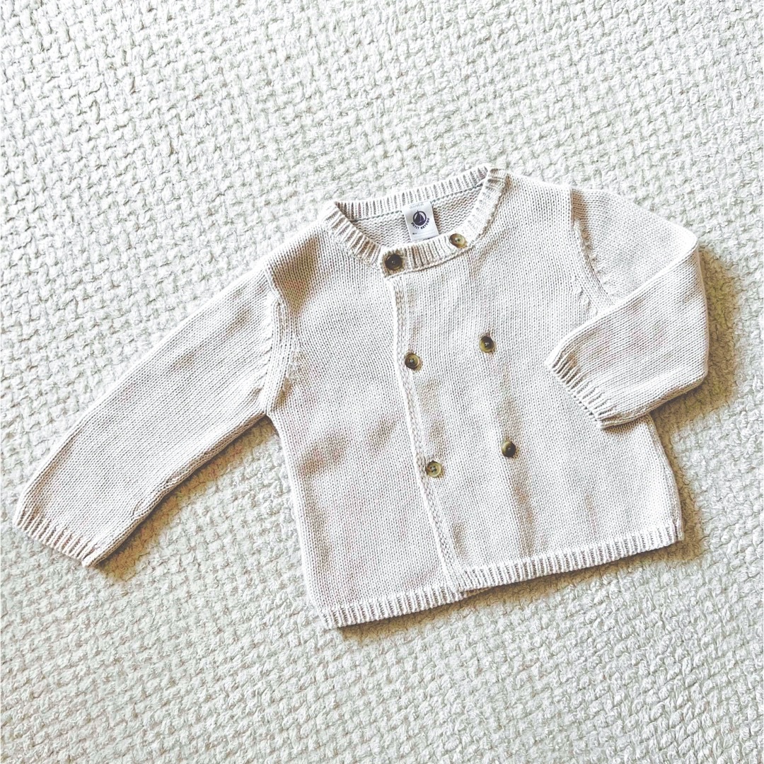 PETIT BATEAU(プチバトー)の【プチバトー】　カーディガン　18m/81cm キッズ/ベビー/マタニティのベビー服(~85cm)(カーディガン/ボレロ)の商品写真