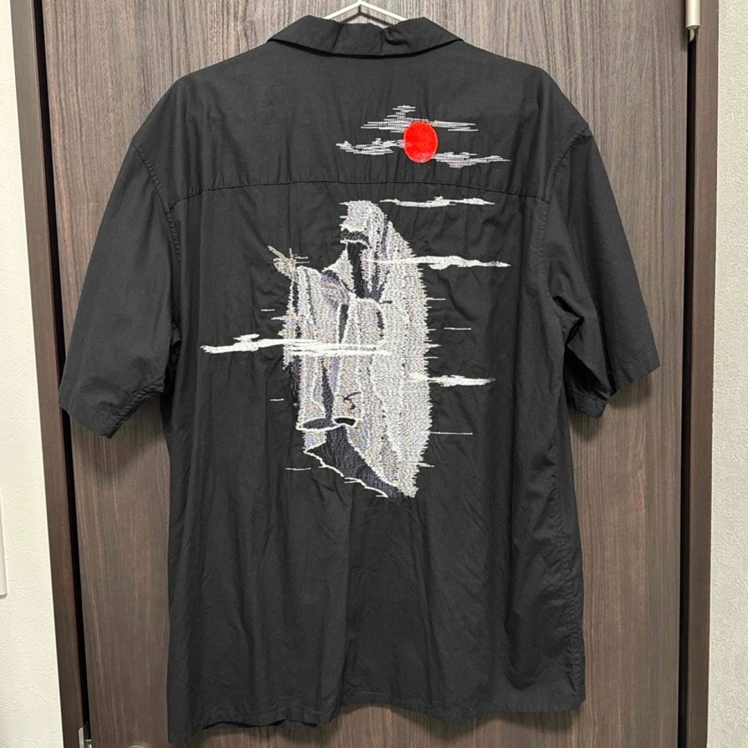 UNIQLO(ユニクロ)の葵産業　オープンカラーシャツ　半袖　ブラック メンズのトップス(Tシャツ/カットソー(半袖/袖なし))の商品写真
