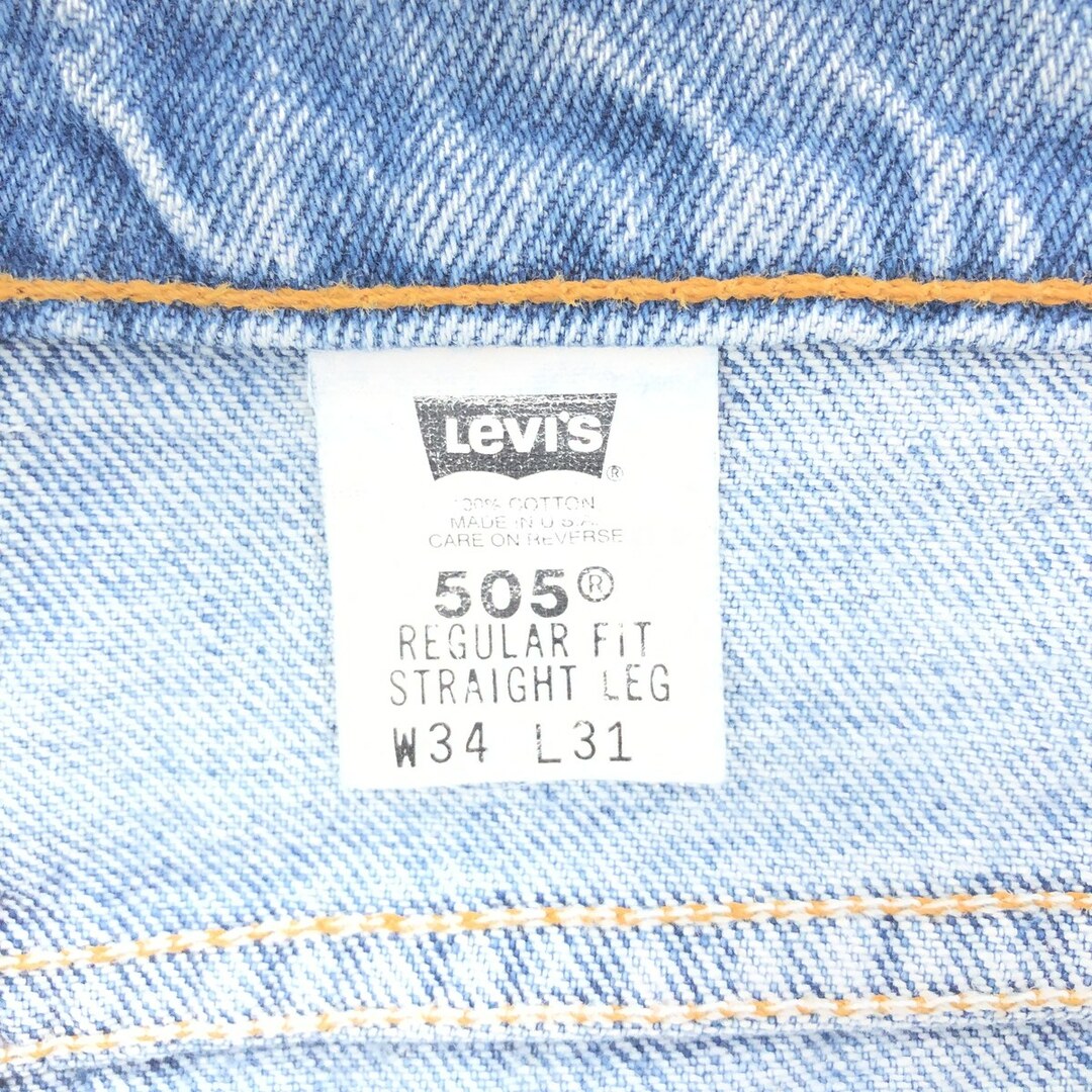 Levi's(リーバイス)の古着 90年代 リーバイス Levi's 505 REGULAR FIT STRAIGHT LEG テーパードデニムパンツ USA製 メンズw34 ヴィンテージ /eaa392194 メンズのパンツ(デニム/ジーンズ)の商品写真