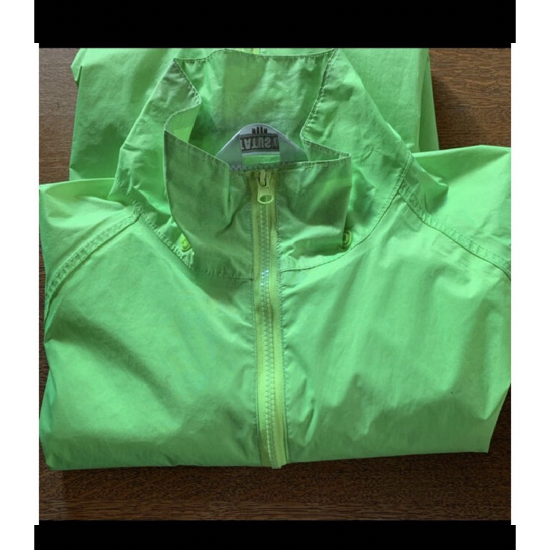 ウィンドブレーカー　蛍光　緑　グリーン　カッパ　ジャンパー　警備員　自転車 メンズのジャケット/アウター(ナイロンジャケット)の商品写真