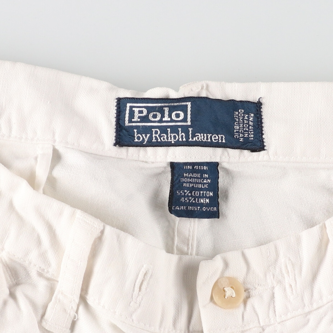 Ralph Lauren(ラルフローレン)の古着 ラルフローレン Ralph Lauren POLO by Ralph Lauren コットン×リネン カーゴショーツ ショートパンツ メンズw37 /eaa440359 メンズのパンツ(ショートパンツ)の商品写真