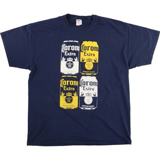 フルーツオブザルーム(FRUIT OF THE LOOM)の古着 フルーツオブザルーム FRUIT OF THE LOOM CORONA EXTRA コロナエキストラ アドバタイジングTシャツ メンズXL /eaa441506(Tシャツ/カットソー(半袖/袖なし))