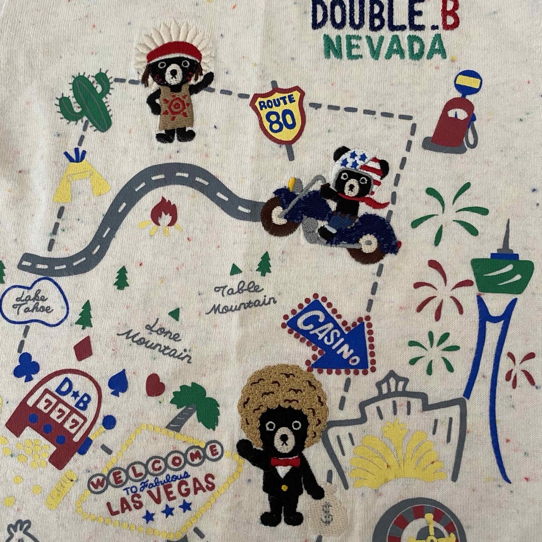DOUBLE.B(ダブルビー)の90 バックプリントTシャツ　ダブルB キッズ/ベビー/マタニティのキッズ服男の子用(90cm~)(Tシャツ/カットソー)の商品写真