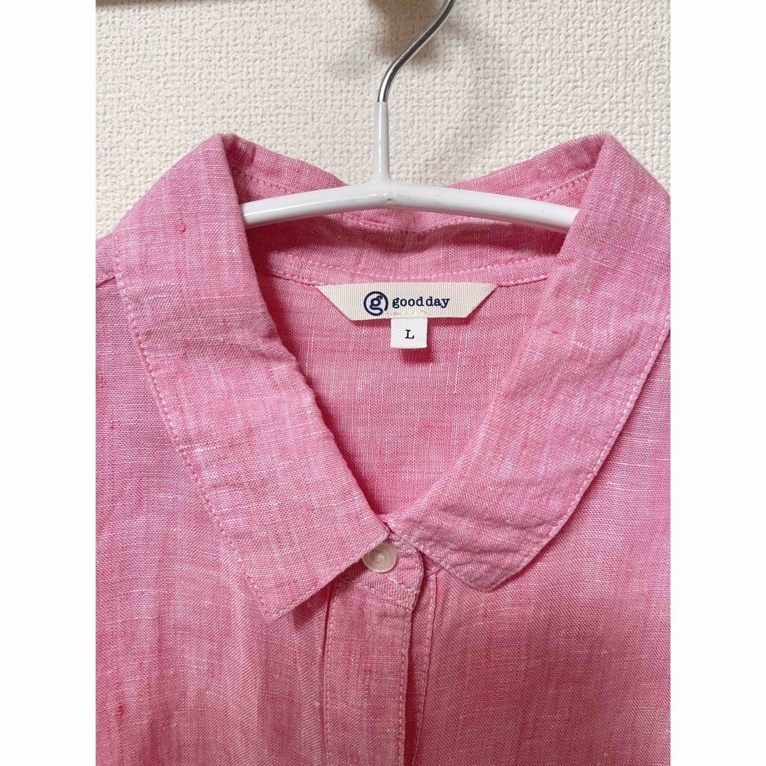 GoodDay リネンシャツ Lサイズ レディースのトップス(シャツ/ブラウス(長袖/七分))の商品写真
