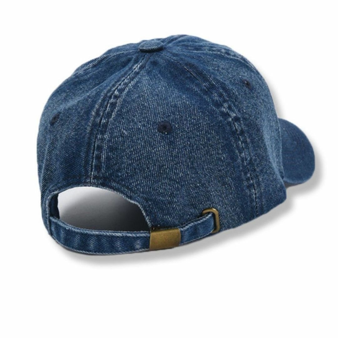 デニム キャップ 帽子 日差し対策 フリーサイズ 男女兼用  インディゴ メンズの帽子(キャップ)の商品写真