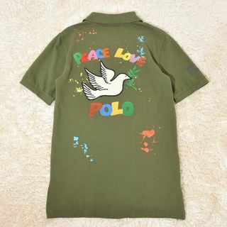 POLO RALPH LAUREN - 現行 ラルフローレン PEACE LOVE POLO 刺繍 ヒッピーポロシャツ