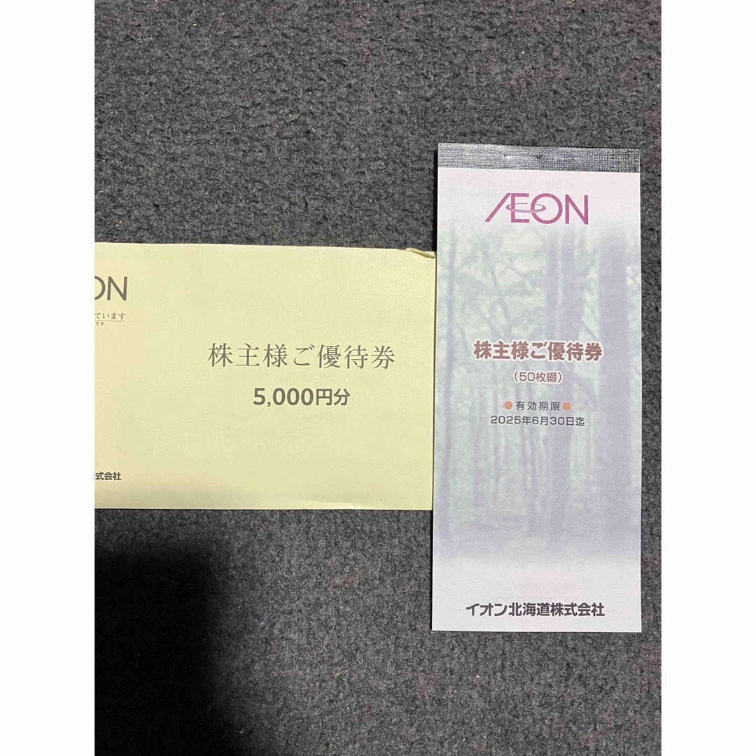 イオン北海道　株主優待　5000円分 チケットの優待券/割引券(ショッピング)の商品写真