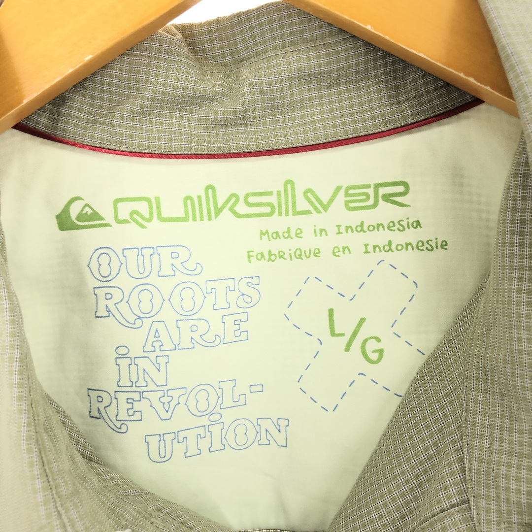 古着 クイックシルバー QUIKSILVER 半袖 チェックシャツ メンズL /eaa441056 メンズのトップス(シャツ)の商品写真