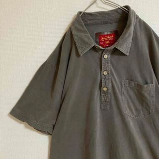 WOOLRICH - ウールリッチ鬼フェードダメージ雰囲気古着ポロシャツオーバーサイズ半袖くすみカラー