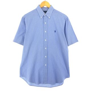 ラルフローレン(Ralph Lauren)の古着 ラルフローレン Ralph Lauren CLASSIC FIT 半袖 ボタンダウン チェックシャツ メンズM /eaa441058(シャツ)