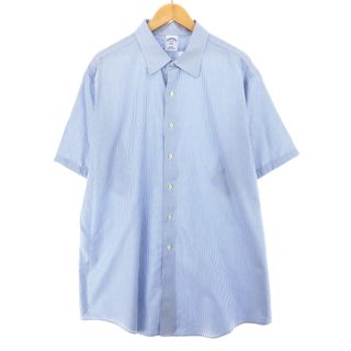 ブルックスブラザース(Brooks Brothers)の古着 ブルックスブラザーズ Brooks Brothers 346 半袖 ストライプシャツ メンズXL /eaa441062(シャツ)