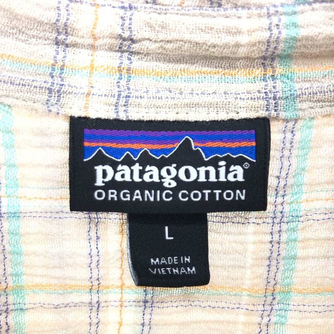 patagonia(パタゴニア)の古着 パタゴニア Patagonia 52921SP16 シアサッカー 半袖 チェックシャツ メンズL /eaa441064 メンズのトップス(シャツ)の商品写真