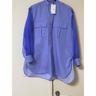 ハイク(HYKE)のHYKE  ハイク　OXFORD SHEER SLEEVE SHIRT(シャツ/ブラウス(長袖/七分))