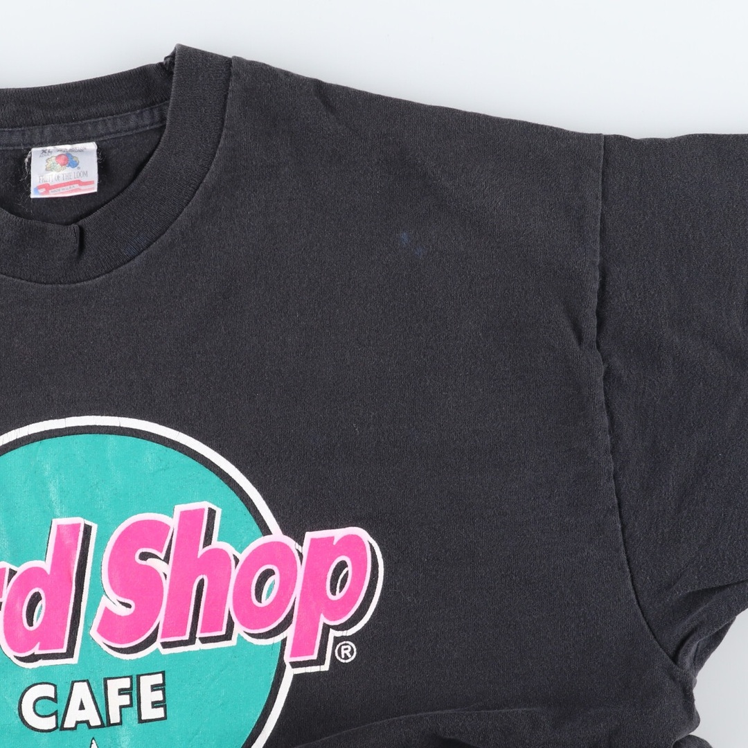 FRUIT OF THE LOOM(フルーツオブザルーム)の古着 90年代 フルーツオブザルーム FRUIT OF THE LOOM Hard Shop CAFE アドバタイジングTシャツ USA製 メンズXL ヴィンテージ /eaa441535 メンズのトップス(Tシャツ/カットソー(半袖/袖なし))の商品写真