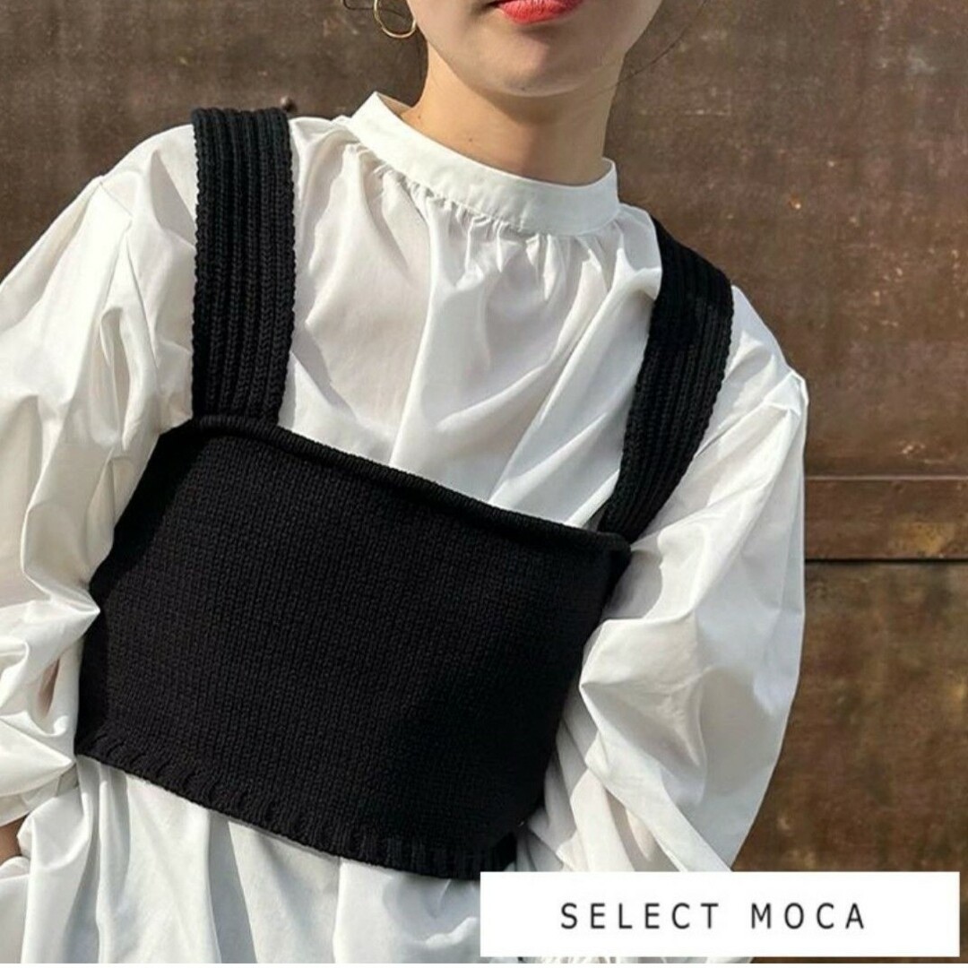 SELECT MOCA(セレクトモカ)のセレクトモカ selectmocha ニットビスチェ ブラック レディースのトップス(ニット/セーター)の商品写真