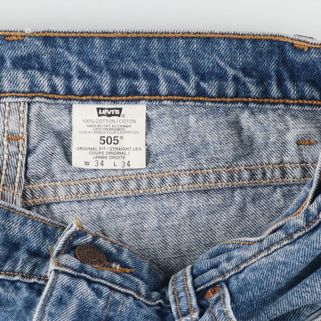 Levi's(リーバイス)の古着 リーバイス Levi's 505 ORIGINAL FIT STRAIGHT LEG テーパードデニムパンツ カナダ製 メンズw33 /eaa446108 メンズのパンツ(デニム/ジーンズ)の商品写真