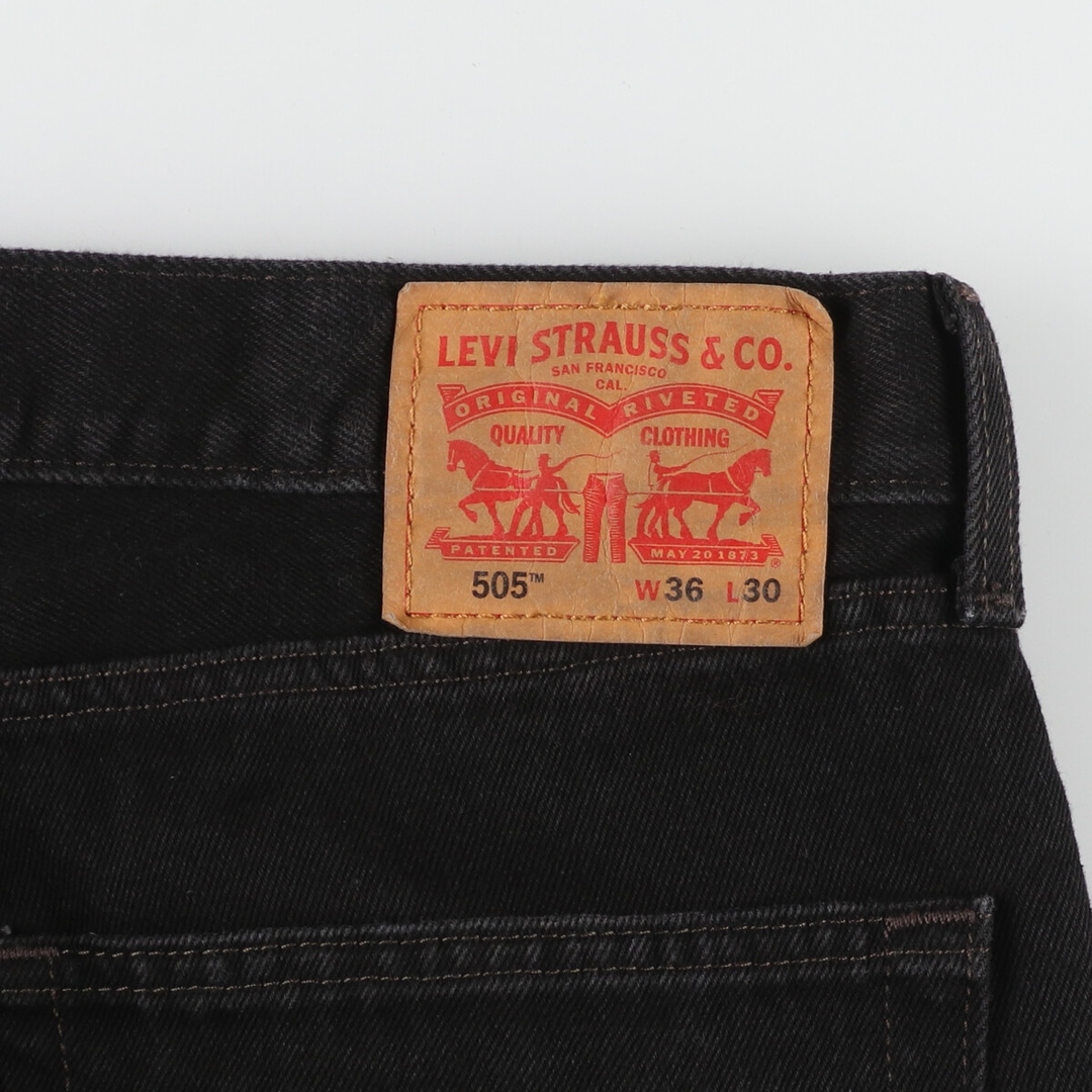 Levi's(リーバイス)の古着 リーバイス Levi's 505 ブラックデニム テーパードデニムパンツ メンズw37 /eaa446113 メンズのパンツ(デニム/ジーンズ)の商品写真