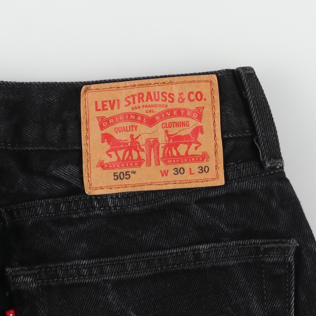 Levi's(リーバイス)の古着 リーバイス Levi's 505 ブラックデニム テーパードデニムパンツ メンズw31 /eaa446115 メンズのパンツ(デニム/ジーンズ)の商品写真