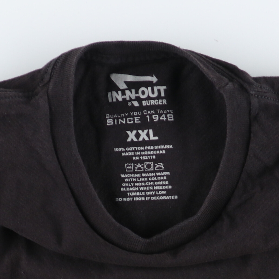 古着 IN-N-OUT BURGER アドバタイジングTシャツ メンズXXL /eaa441525 メンズのトップス(Tシャツ/カットソー(半袖/袖なし))の商品写真