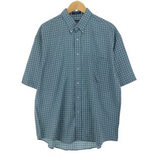 古着 VAN HEUSEN 半袖 ボタンダウン チェックシャツ メンズL /eaa441074(シャツ)