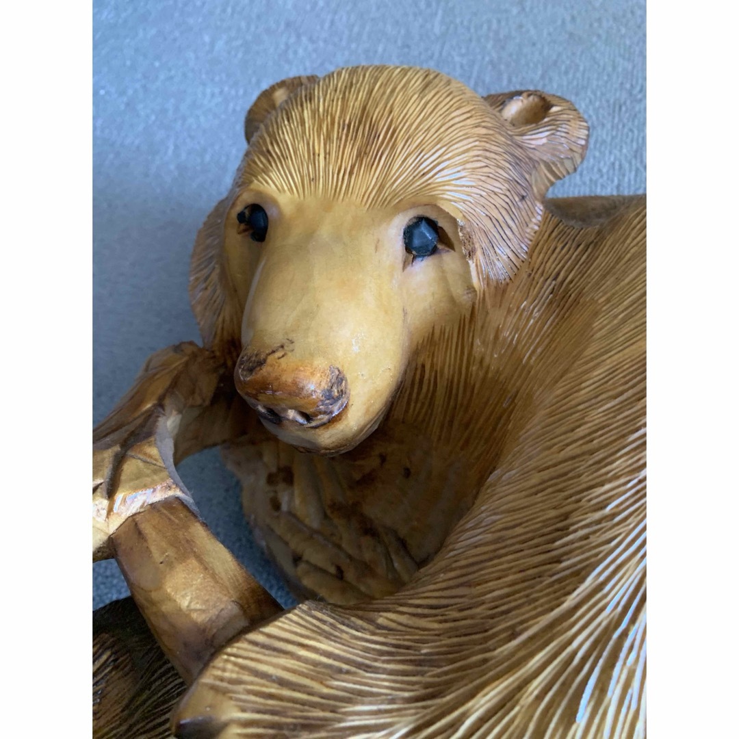 北海道　木彫り親子熊 インテリア/住まい/日用品のインテリア小物(置物)の商品写真