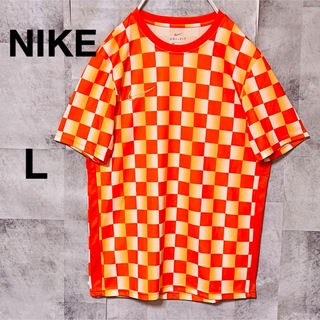 NIKE - NIKE Tシャツ　DRI-FIT ウェア　　サイドメッシュ　L オレンジ