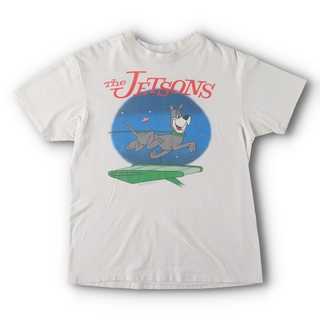 ヘインズ(Hanes)の古着 90年代 ヘインズ Hanes THE JETSONS 宇宙家族ジェットソン 両面プリント キャラクタープリントTシャツ USA製 メンズL ヴィンテージ /evb004793(Tシャツ/カットソー(半袖/袖なし))