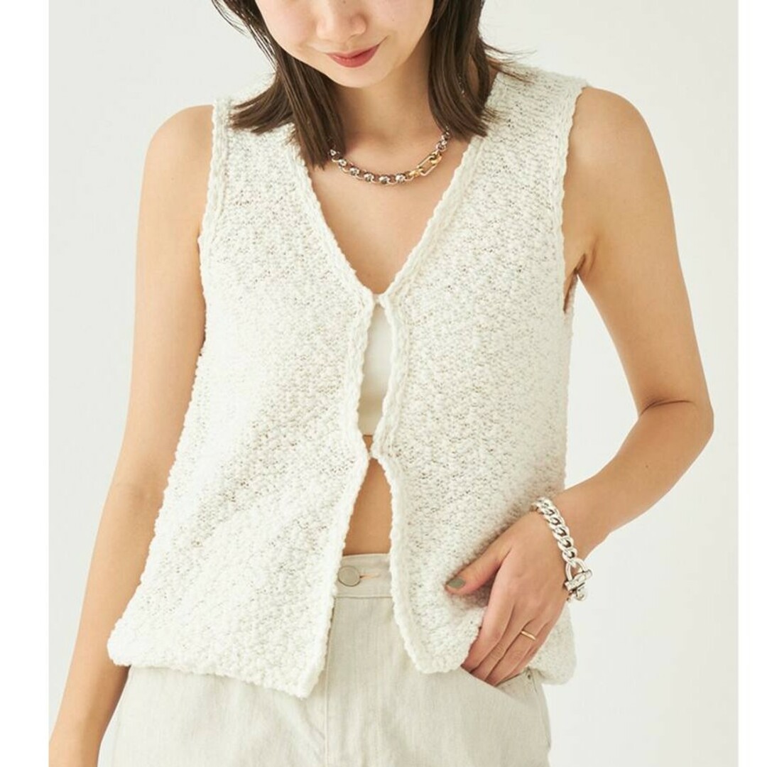 Plage(プラージュ)の【le/ル 】COTTON KNIT ベスト レディースのトップス(ニット/セーター)の商品写真