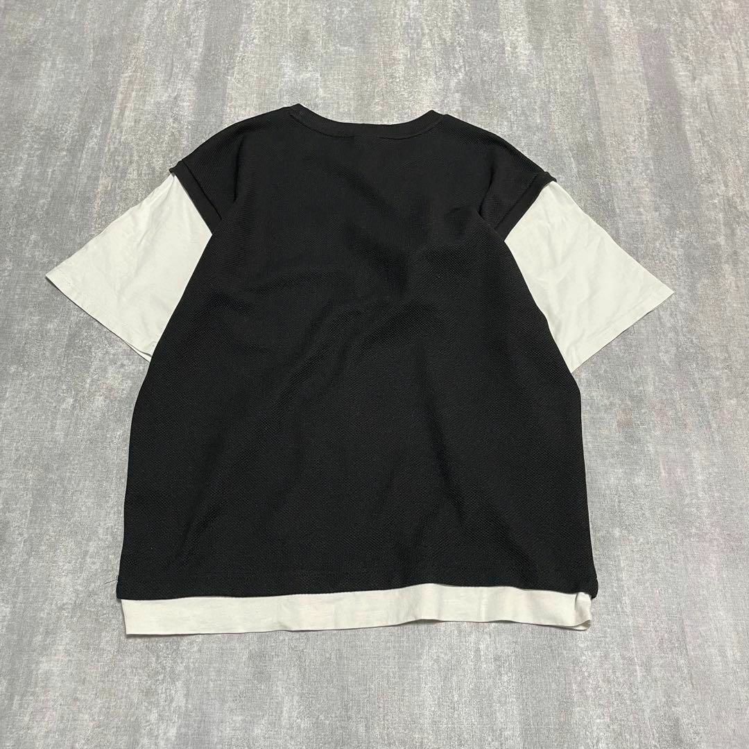 CONVERSE(コンバース)の半袖Tシャツ コンバース レイヤード 刺繍ロゴ コットン M メンズのトップス(Tシャツ/カットソー(半袖/袖なし))の商品写真