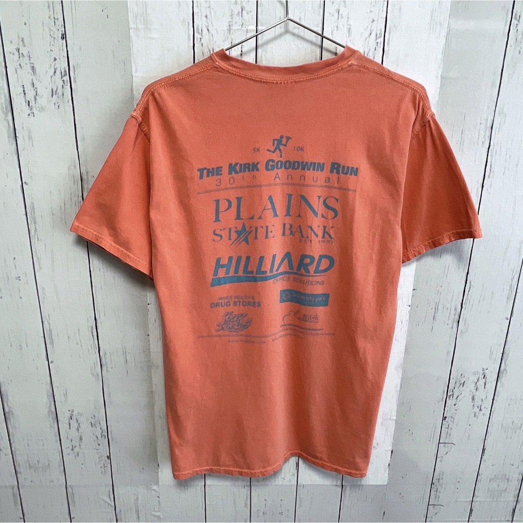 COMFORT COLORS　Tシャツ　S　ピンクオレンジ　プリント　USA古着 メンズのトップス(Tシャツ/カットソー(半袖/袖なし))の商品写真