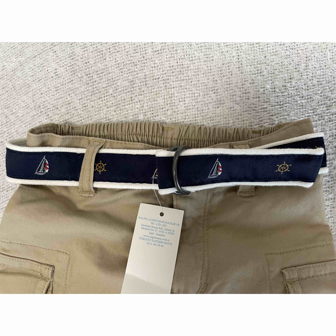 Ralph Lauren(ラルフローレン)の新品未使用　＊ラルフローレン　ベルト付ハーフパンツ　12M 80cm＊ キッズ/ベビー/マタニティのベビー服(~85cm)(パンツ)の商品写真