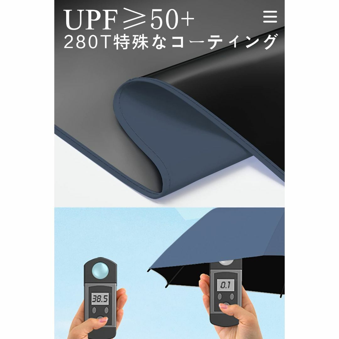 【色: Grey blue(With umbrella cover)】軽量 折り レディースのファッション小物(その他)の商品写真