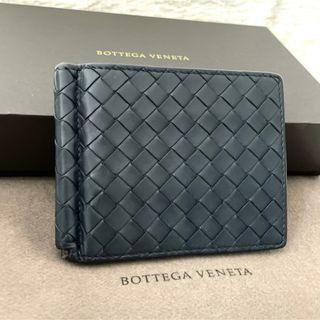 Bottega Veneta - 極美品★ボッテガヴェネタ イントレチャート マネークリップ ダークネイビー 紺